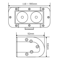 Cree heavy duty led light bar/verstraler 120watt 120W